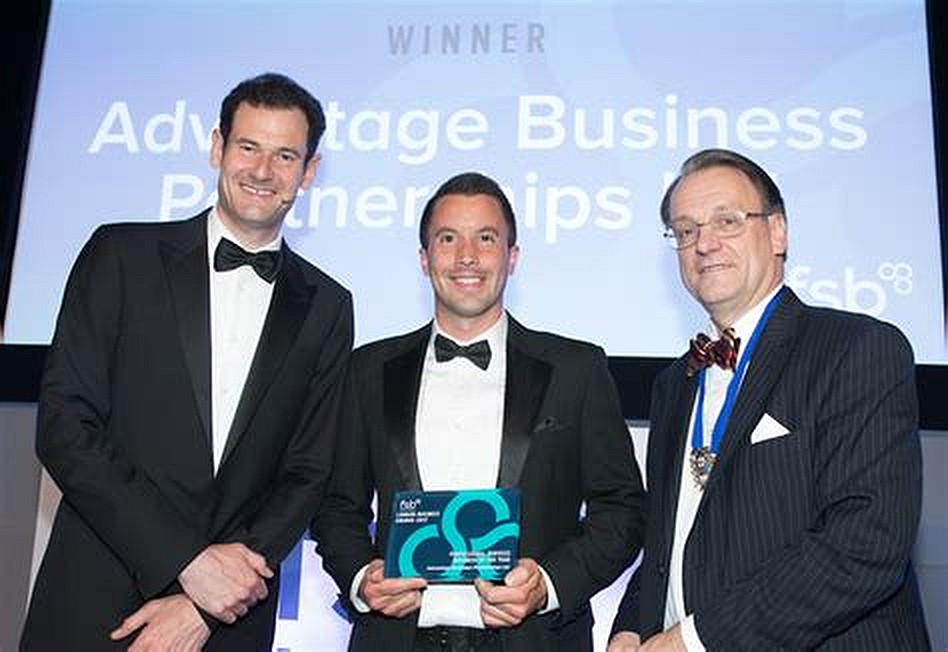 Daryl at the Business Awards ceremony